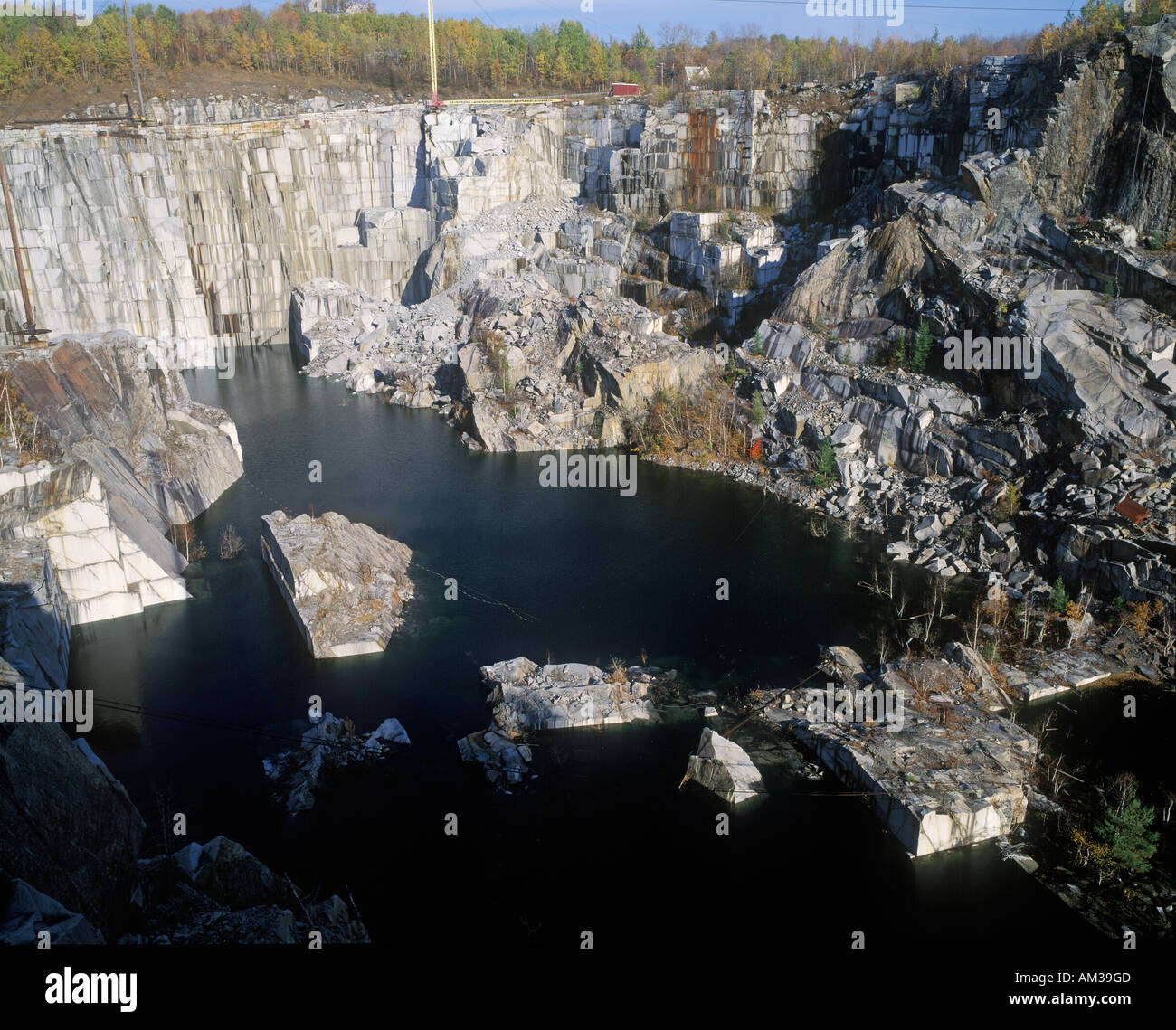 Größte monumentale Granitsteinbruch in Barre VT Stockfoto