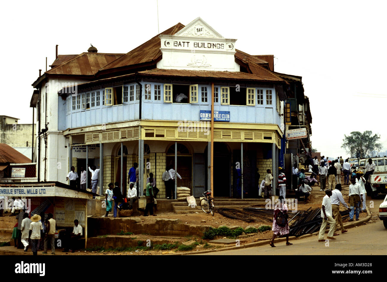 Belebten Straßenecke Kampala Stockfoto