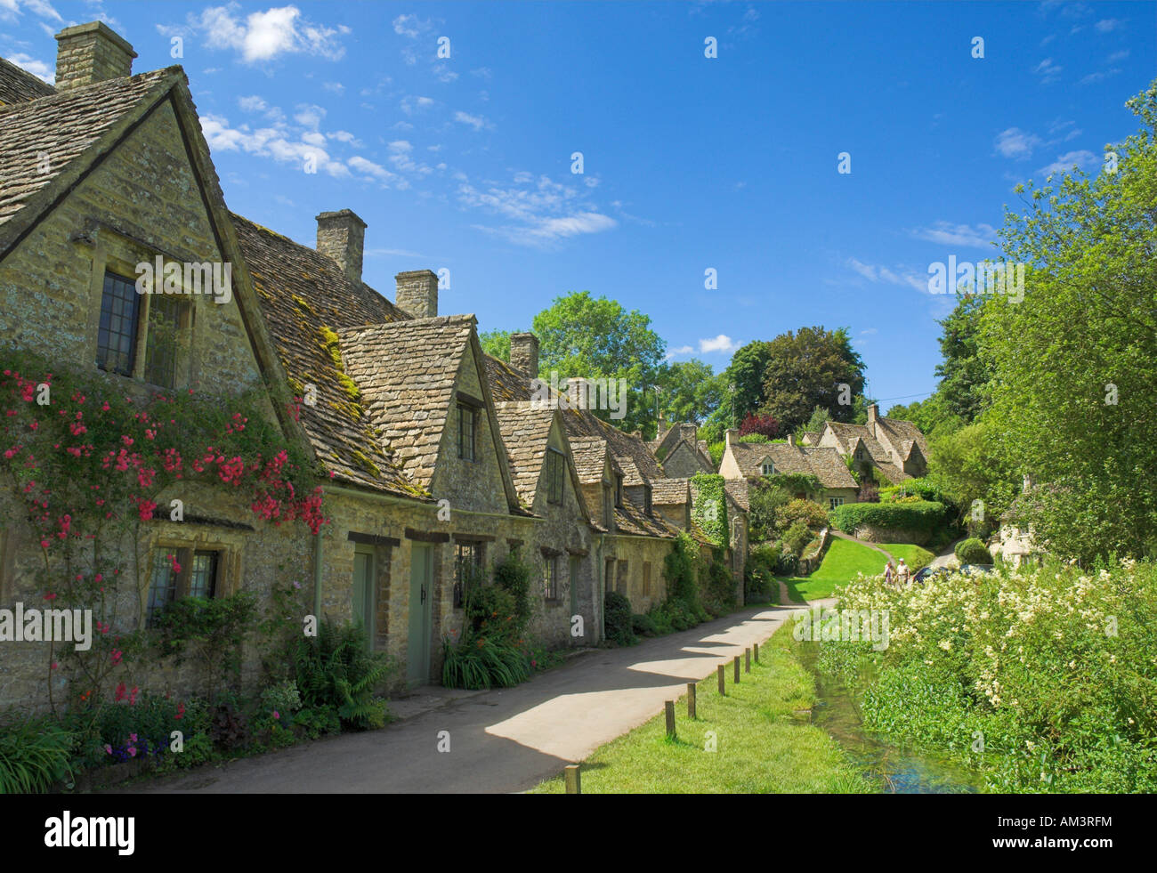 Arlington Row Weberhäuser Bibury Gloucestershire Cotswolds England GB Europa Stockfoto