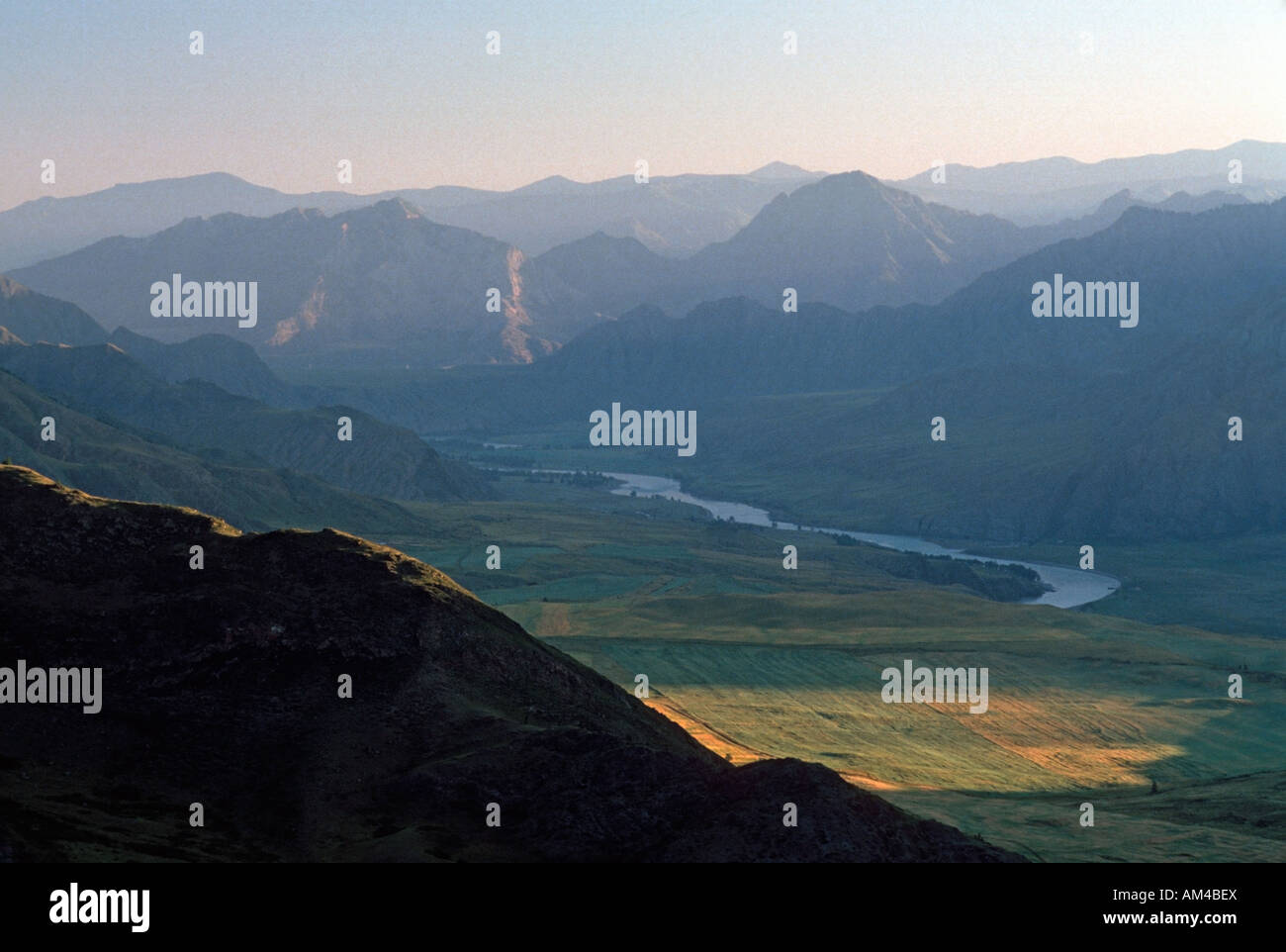 Süd-Sibirien, Russland, Steppe, Katun Fluss Stockfoto