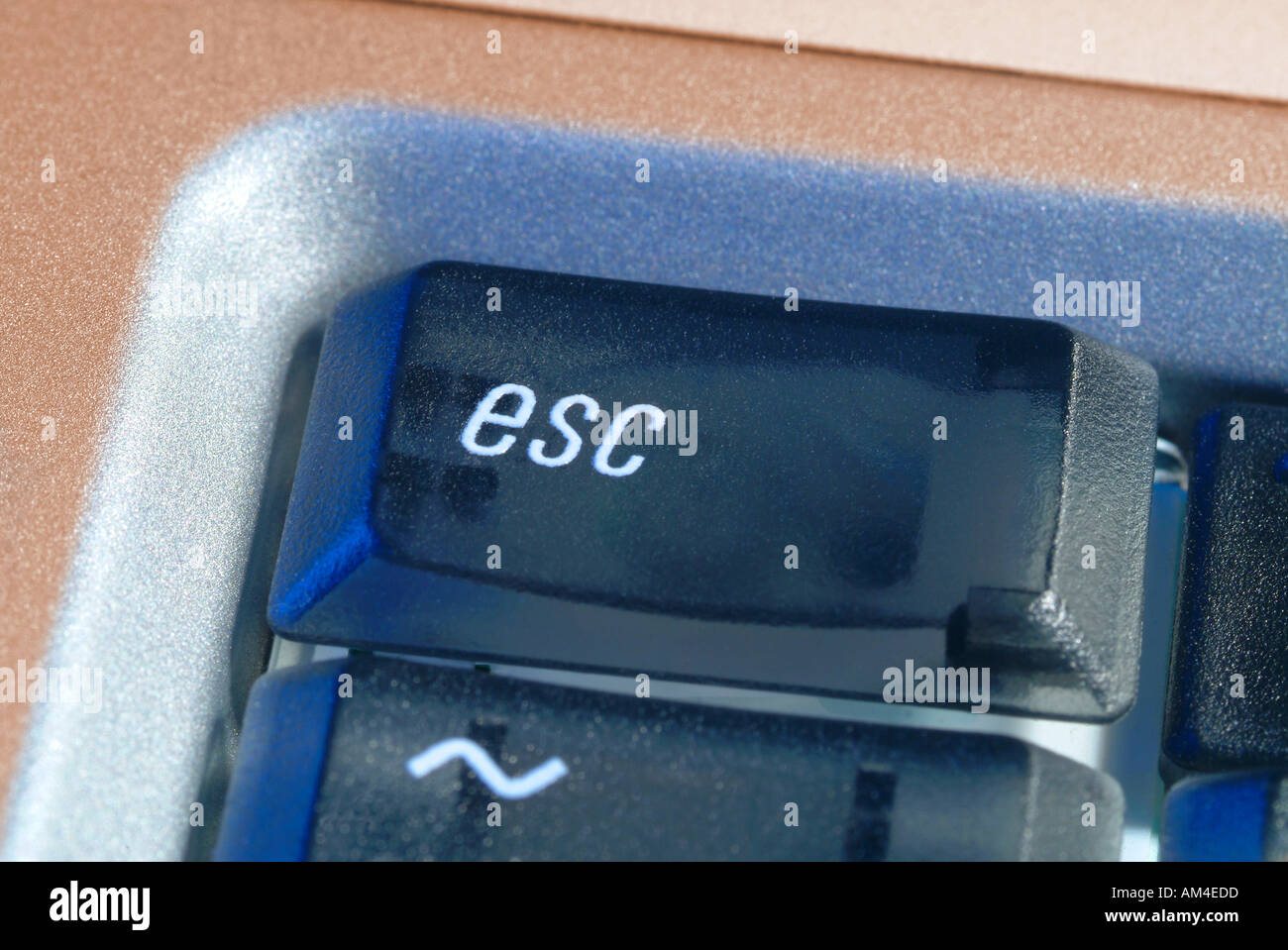 ESC-Taste auf einem Laptop-Computer-Tastatur Stockfoto