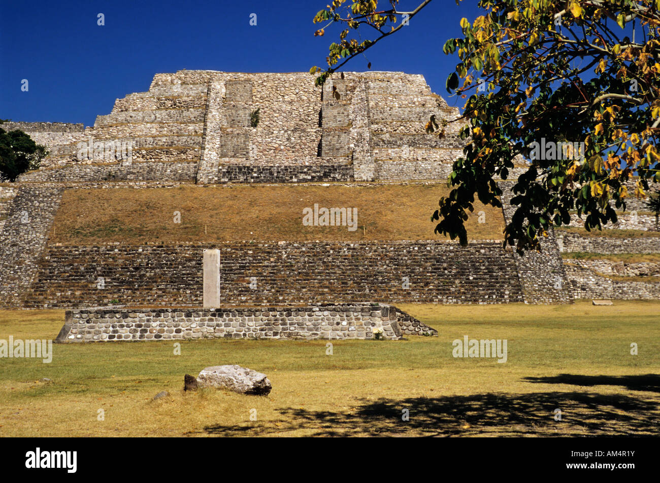 Pyramide von Xochicalco Mexiko Stockfoto