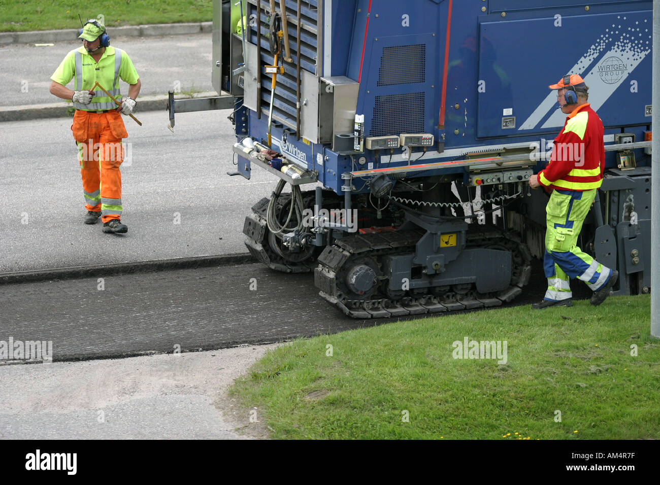 Asphalt-Arbeiter Stockfoto