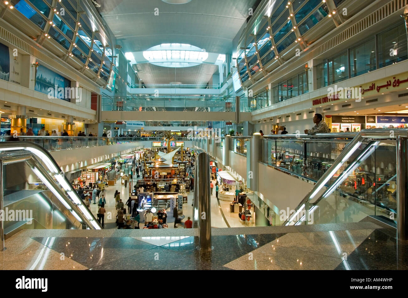 Dubai International Airport Terminal, Dubai, Vereinigte Arabische Emirate Stockfoto