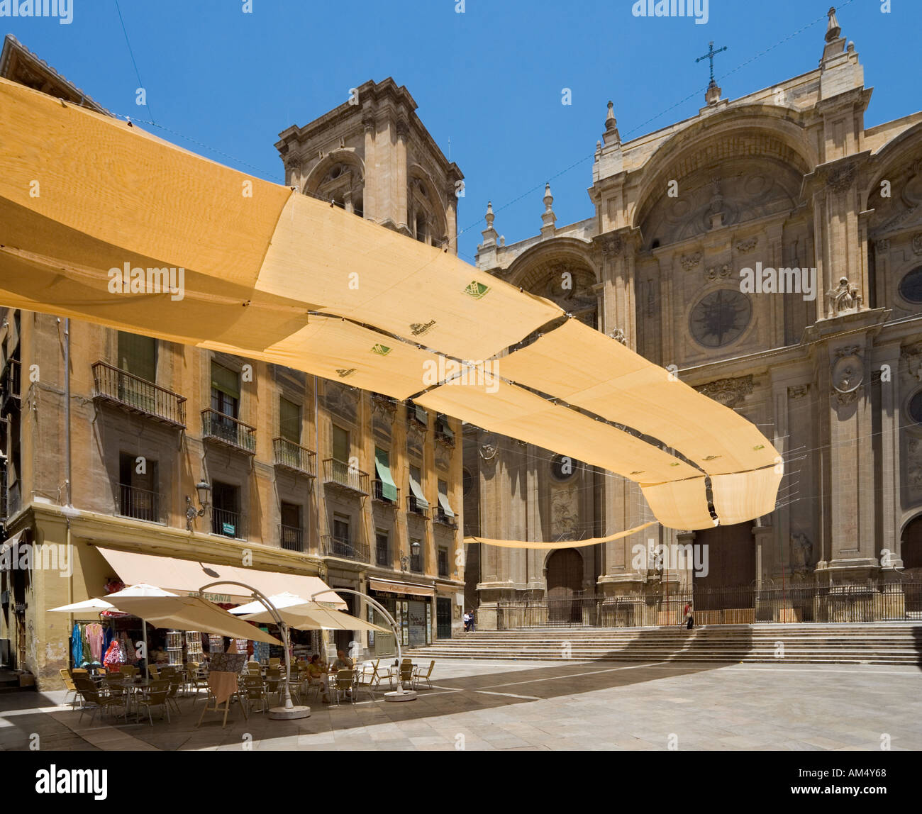 Eingang in die Kathedrale, Plaza Pasiegos, Granada, Andalusien, Spanien Stockfoto