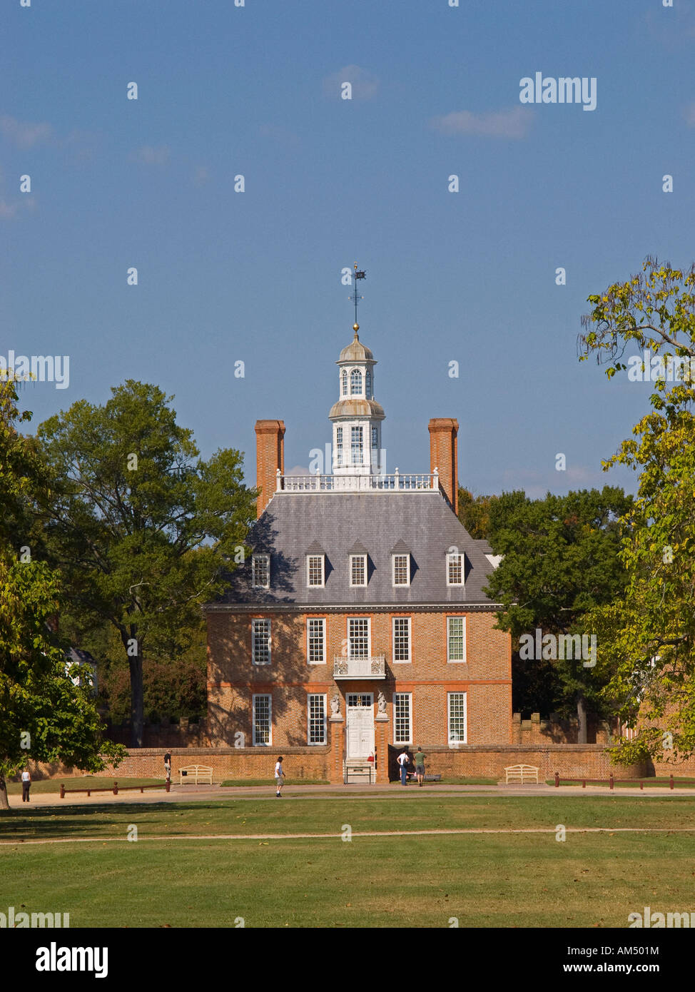 Gouverneurspalast in Colonial Williamsburg dauerte 16 Jahre, im 18. Jahrhundert bauen Stockfoto
