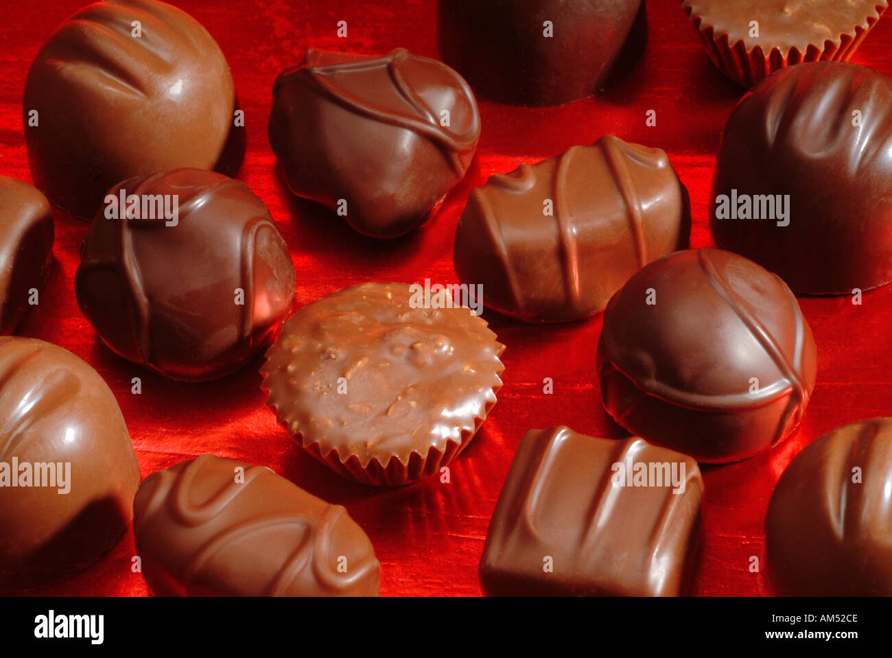 Schokoladenbonbons Stockfoto
