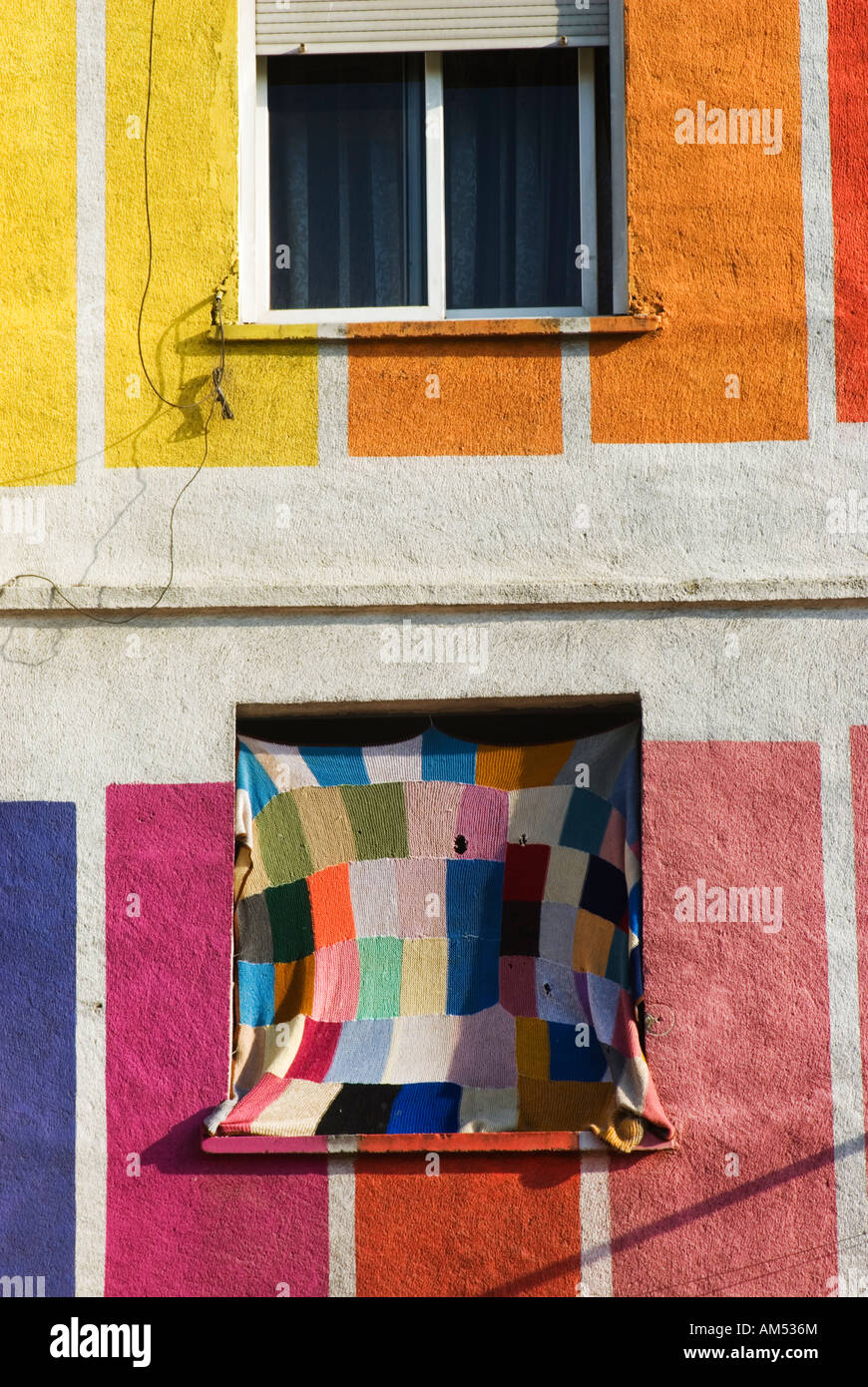 Farbenfrohe Wohnung, Tirana, Albanien Stockfoto