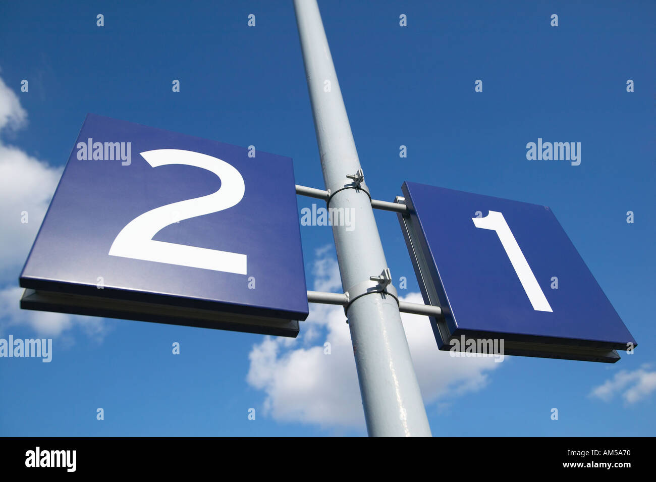 Plattform-Schild am britischen Bahnhof Stockfoto