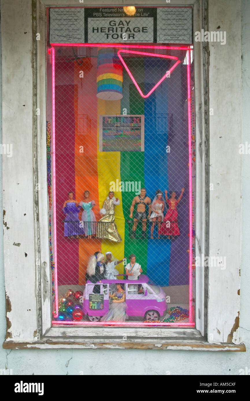 Gay Homosexuelle Tour im French Quarter von New Orleans Louisiana Stockfoto