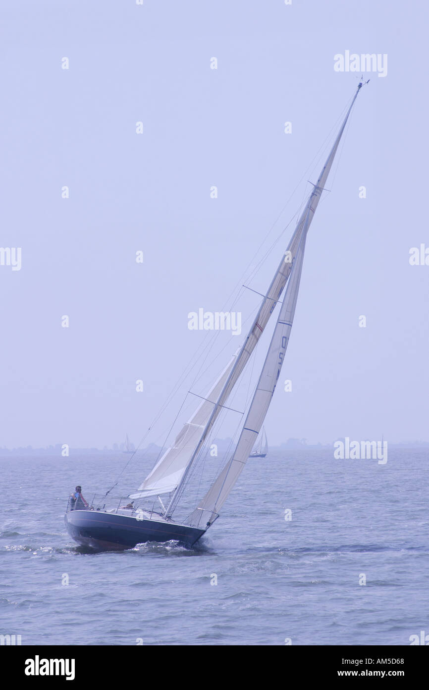 Unter Segel Yacht Stockfoto