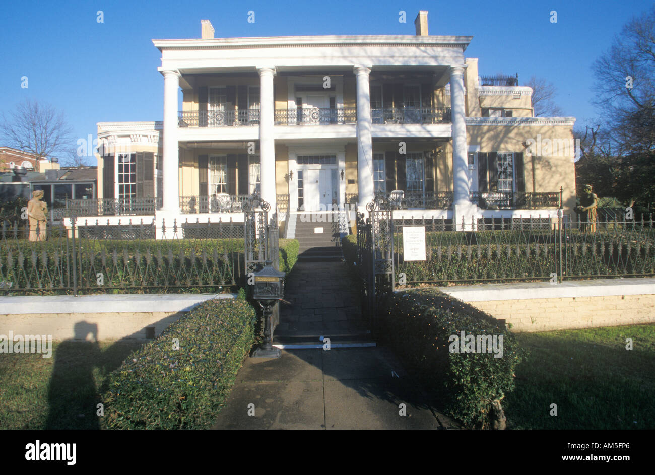 Historische Cedar Grove Villa in Vicksburg, MS Stockfoto