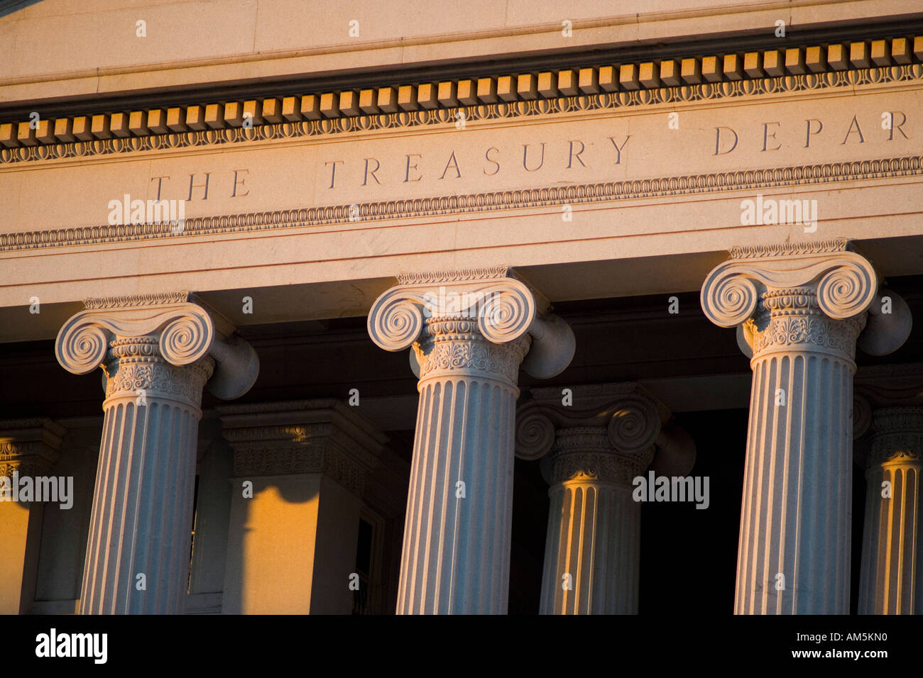 US-Finanzministerium Gebäude in Washington DC. Vereinigte Staaten von Amerika Amerikaner Stockfoto
