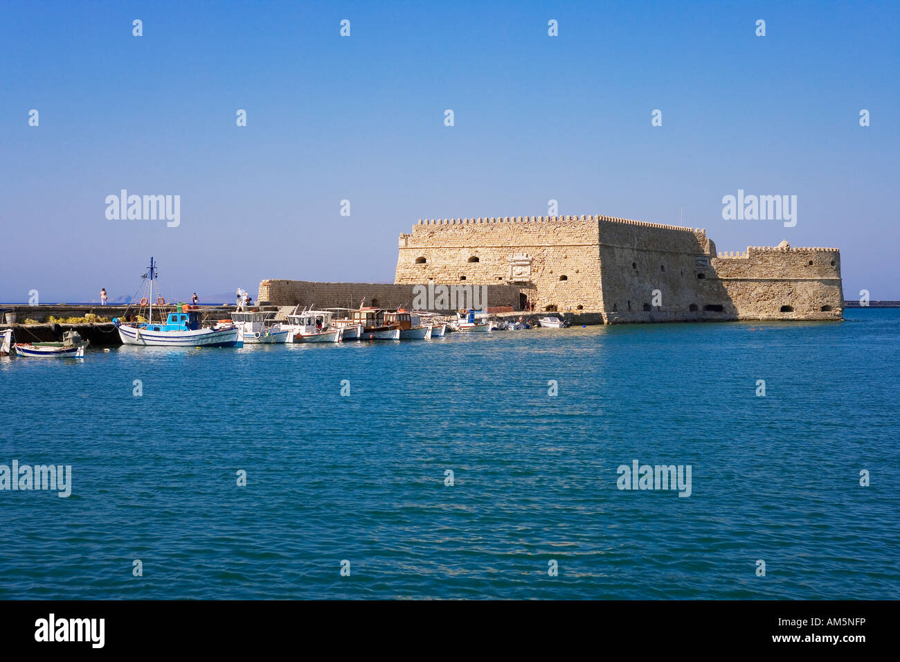 Venezianischen Hafen, Iraklion (Heraklion), Kreta, Griechenland, Europa Stockfoto