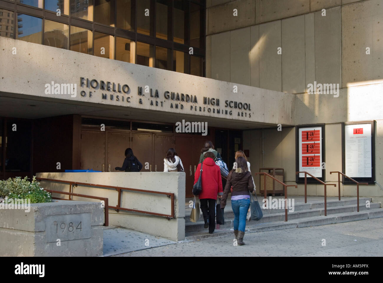 Fiorello H LaGuardia High School of Music Art und Performing Arts auch bekannt als LaGuardia Arts Stockfoto