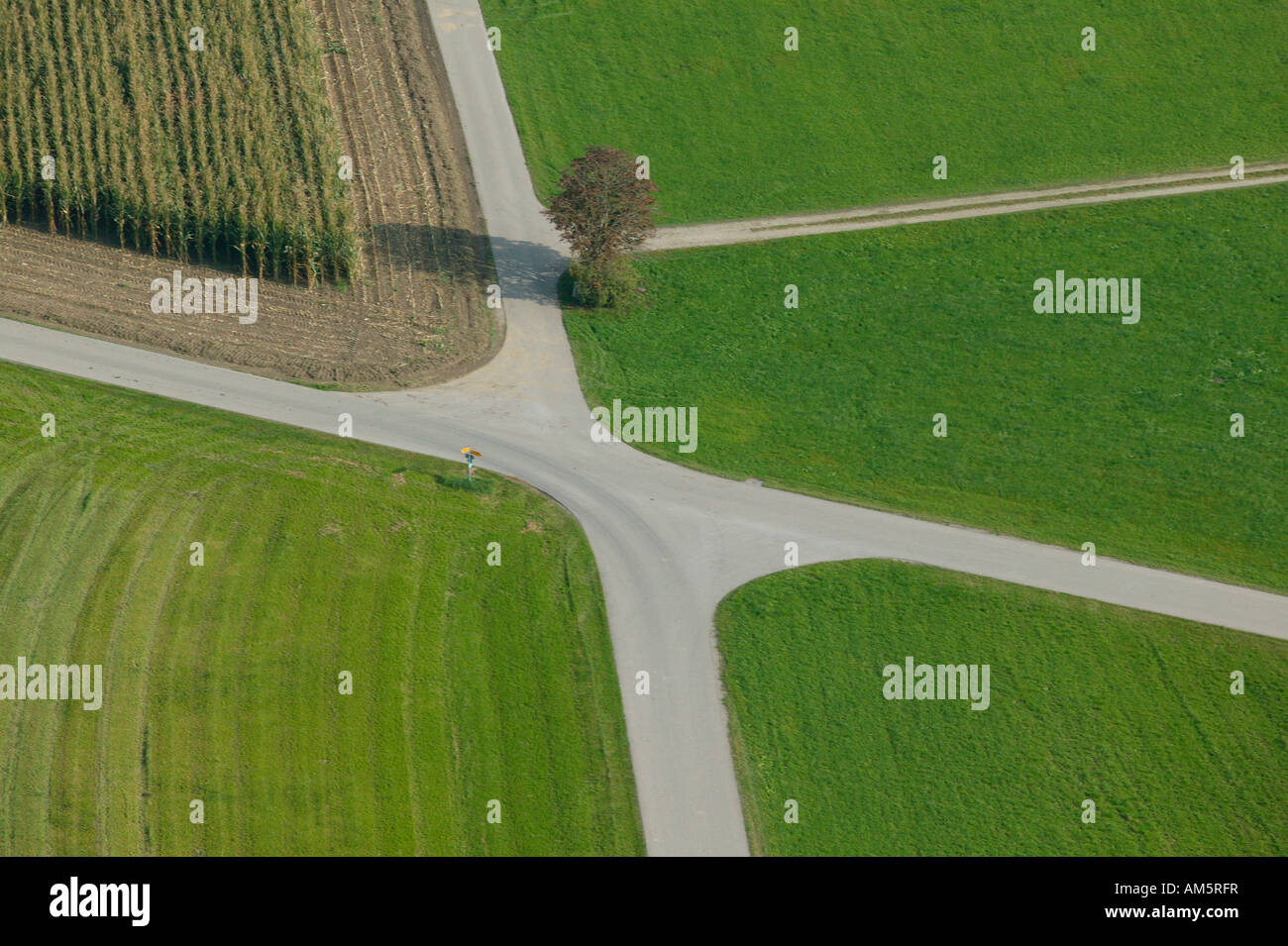 Kreuzung, Luftbild Stockfoto