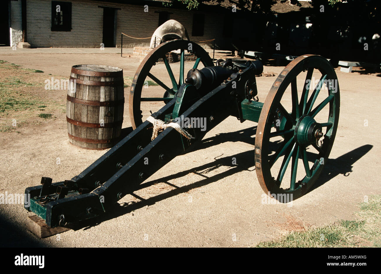 Kanone, Sutters Fort, Sacramento, Kalifornien, USA Stockfoto