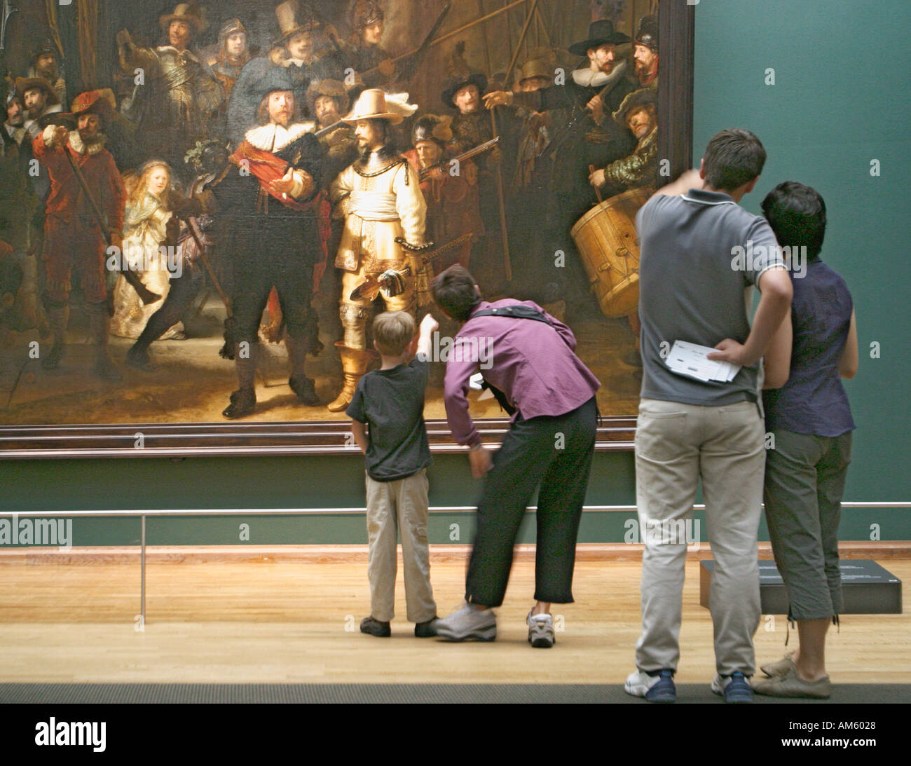 Amsterdam Holland Rembrandts Nachtwache im Rijksmuseum Stockfoto