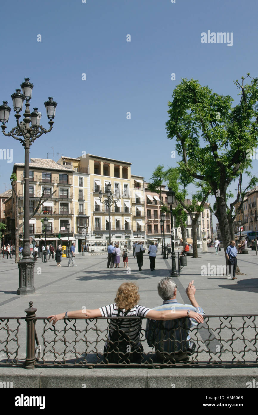 Toledo, Spanien.  Plaza de Zocodover Stockfoto