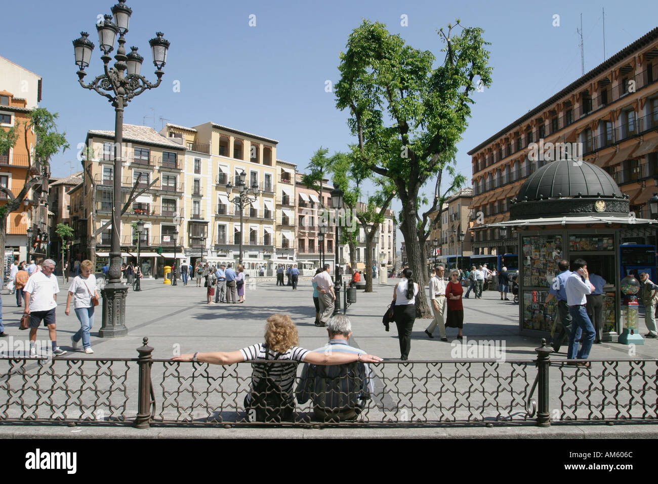 Toledo, Spanien.  Plaza de Zocodover Stockfoto