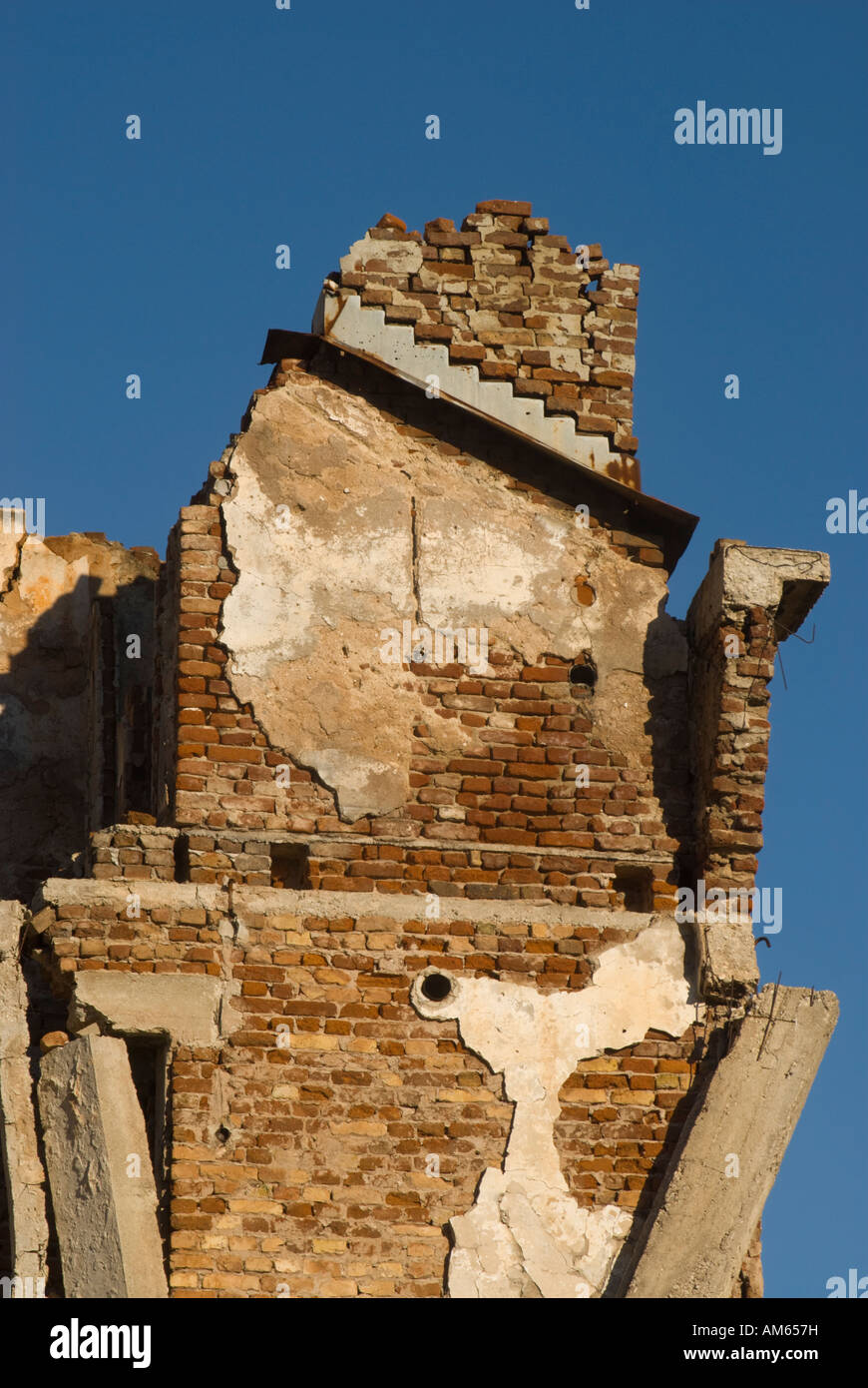 Bombardierten Gebäude in Mostar, & Bosnien-Herzegowina Stockfoto