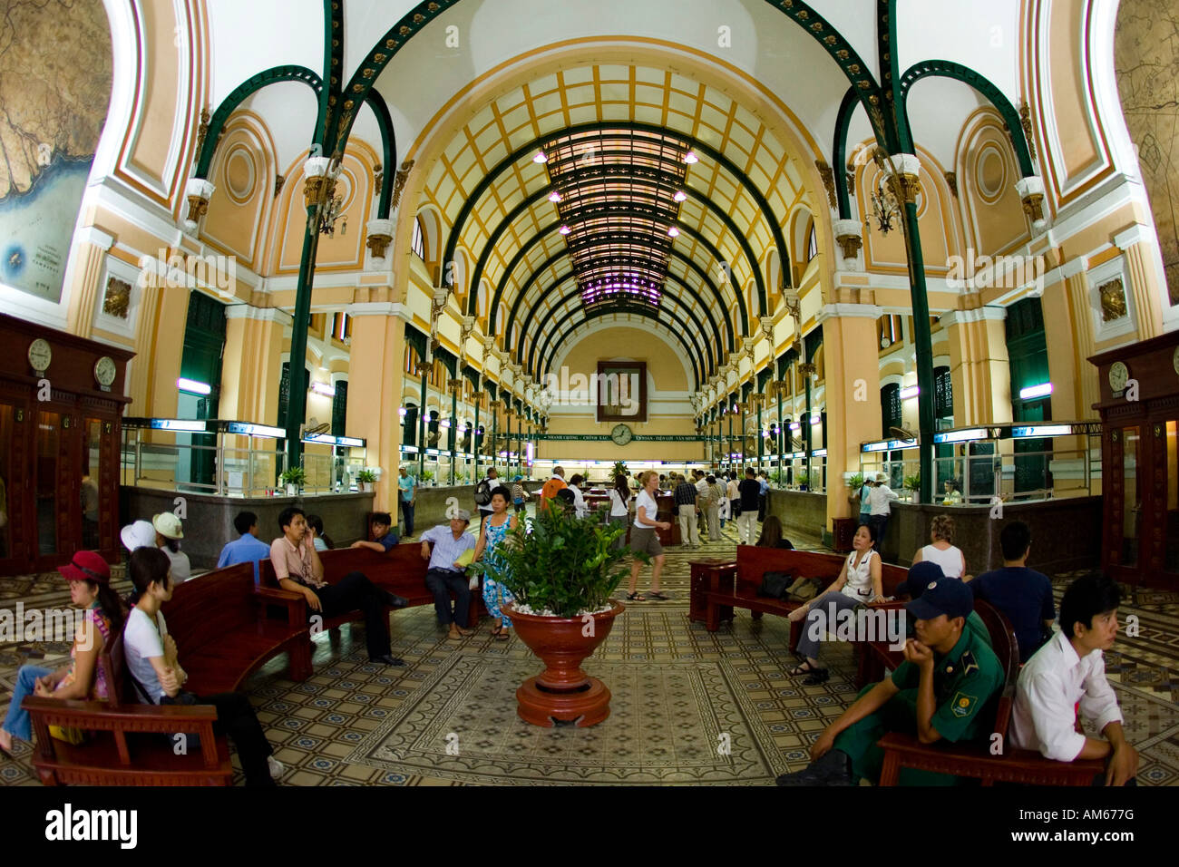 Das Hauptpostamt in Saigon, Vietnam, Asie Stockfoto