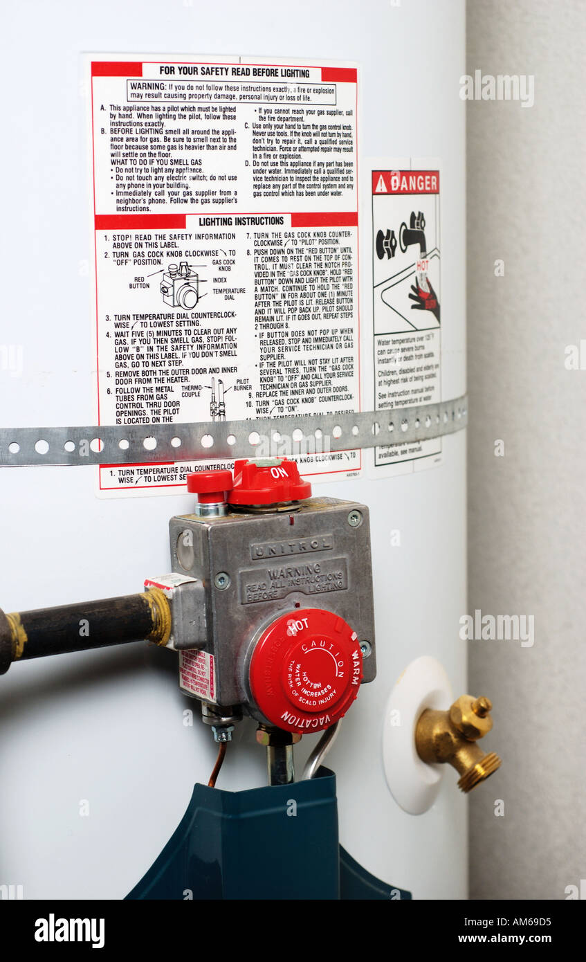 Gas-Warmwasser-Heizung Stockfoto