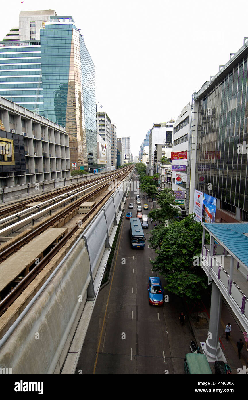 Silom Road, dem Geschäftszentrum von Bangkok, thailand Stockfoto