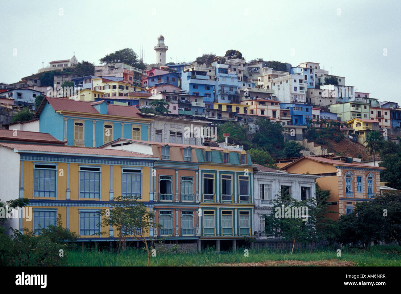 Cerro Santa Ana und Las Penas restaurierte Altstadt in Guayaquil, Ecuador Stockfoto