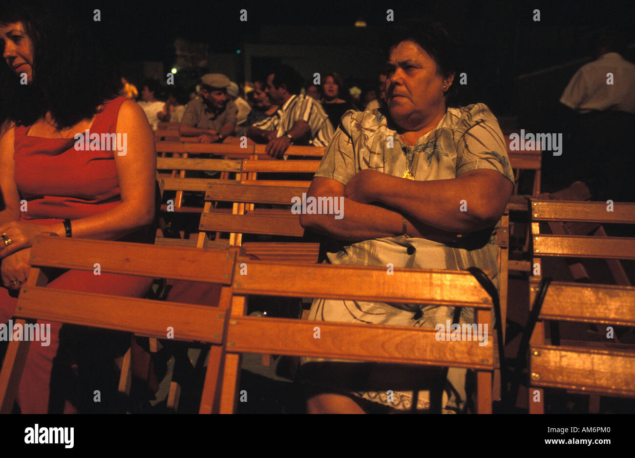 Provinz Cadiz die Zuschauer einen lokalen Flamenco-Wettbewerb Stockfoto