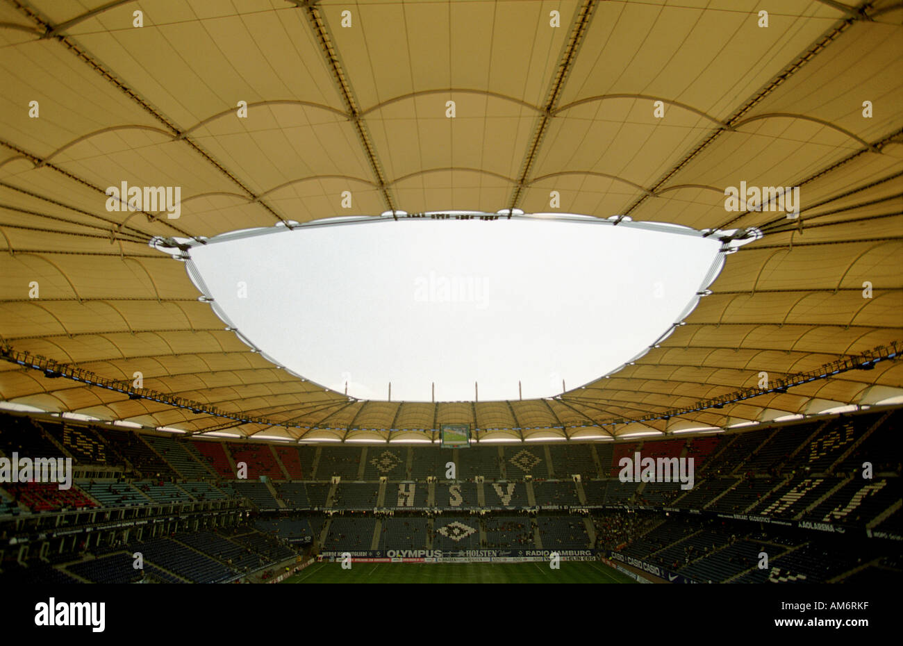 AOL Arena, Heimat des Hamburger SV Fußball-Club. Stockfoto