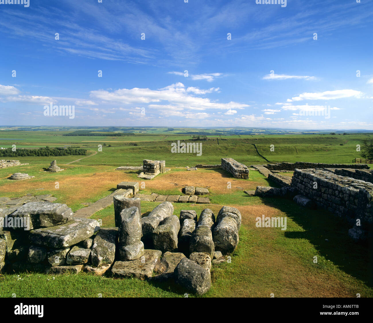 GB - NORTHUMBERLAND: Housesteads am Hadrianswall Stockfoto