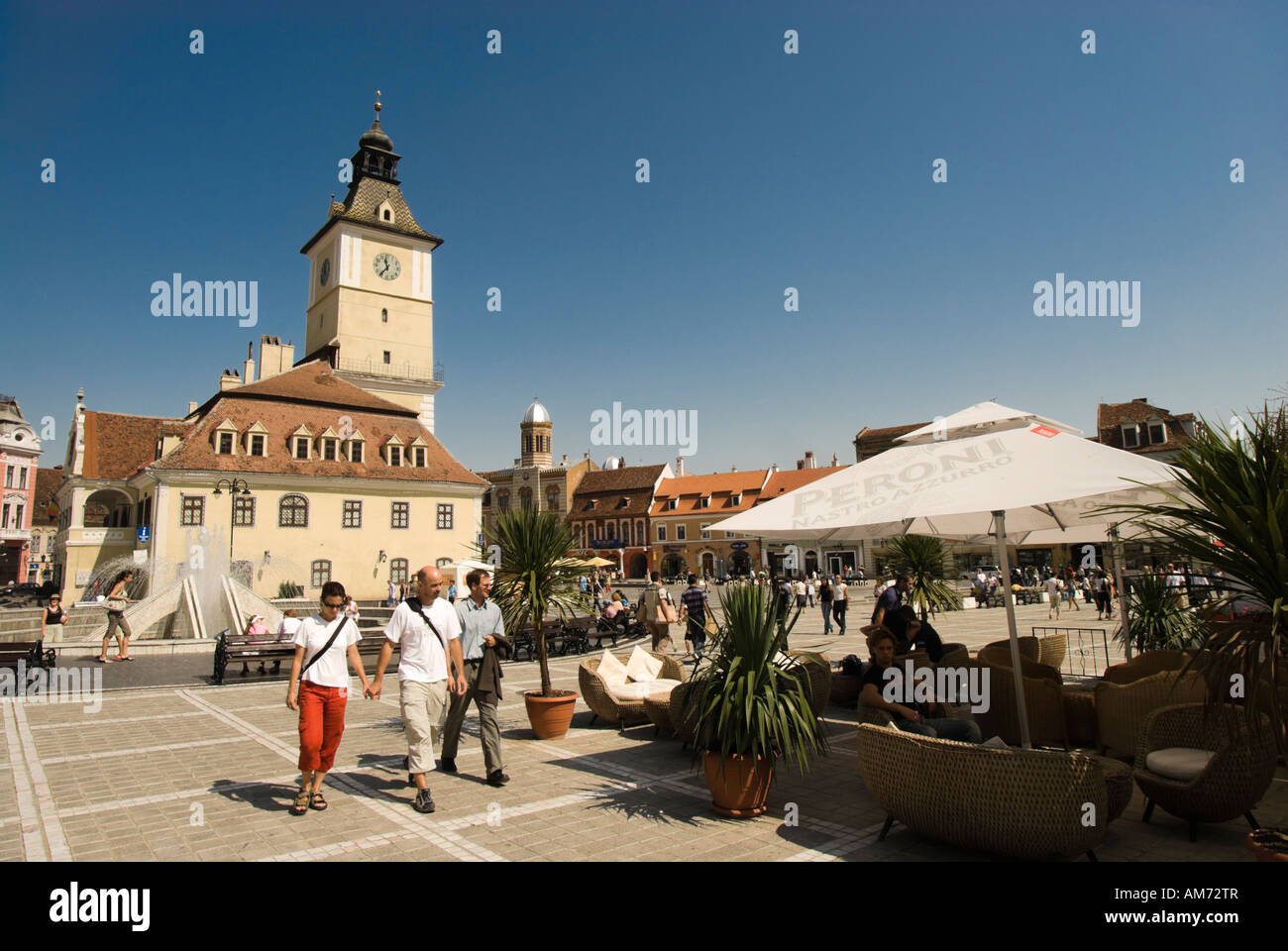 Hauptplatz, Piata Sfatului Brasov, Rumänien Stockfoto