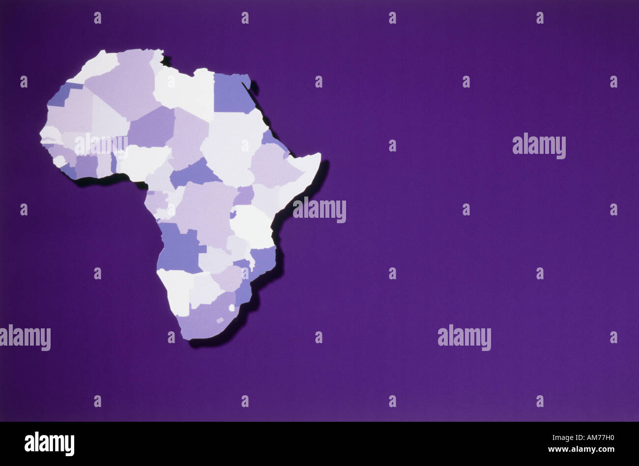 Ein Diagramm von Afrika Stockfoto