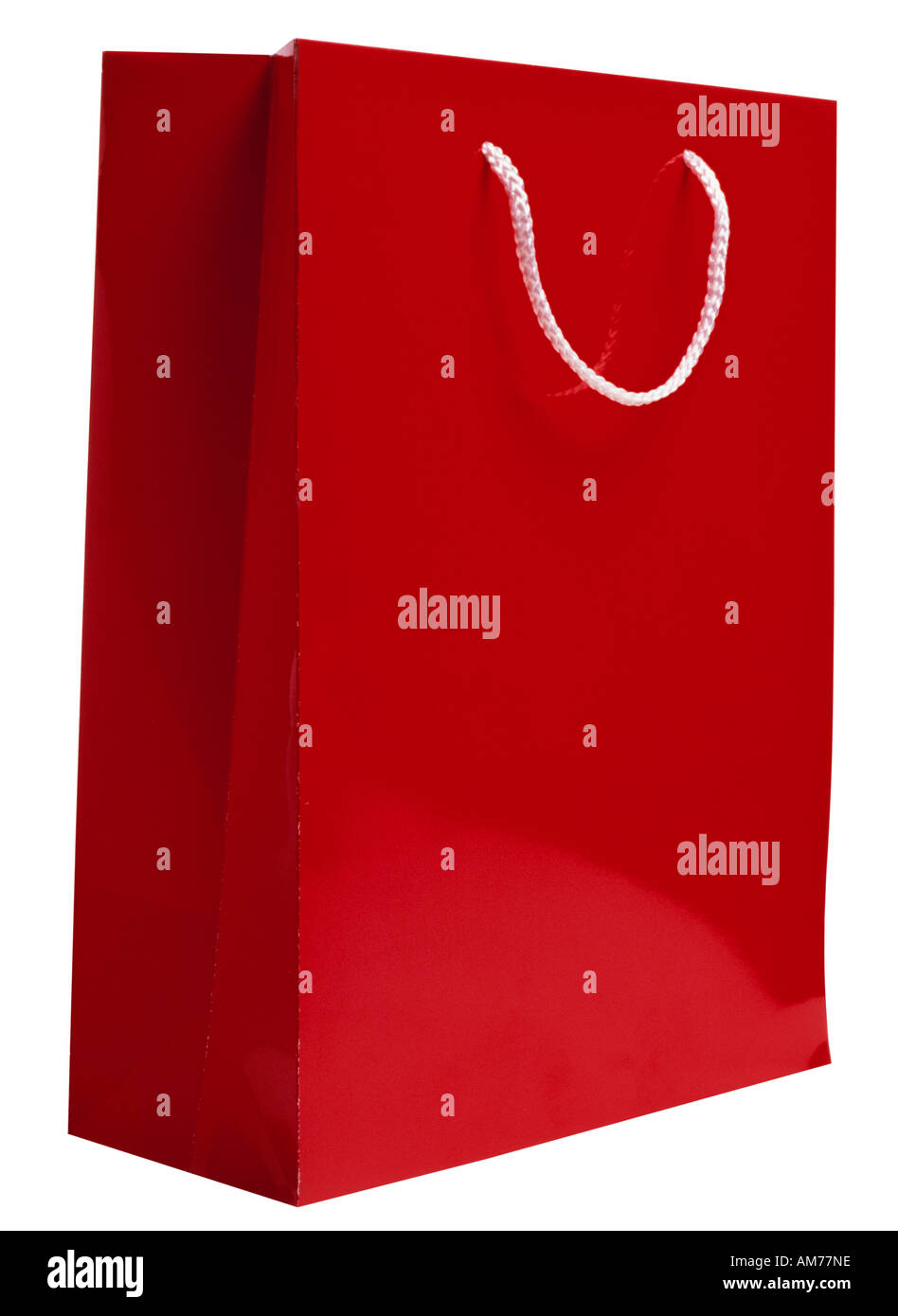 Eine rote Geschenktüte Stockfoto