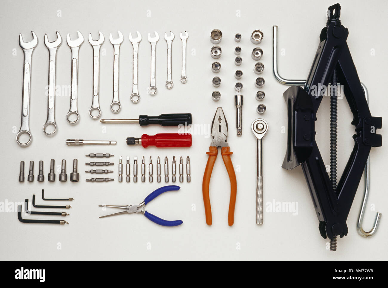 Eine Tool-Kit und Auto-Buchse Stockfoto