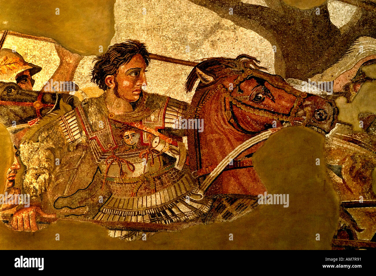 Dieses Bild ist Alexander der große in der Schlacht persische König Darius III Alexander der große Issos 331 B. C. Mosaic Pompeji 100 B Stockfoto