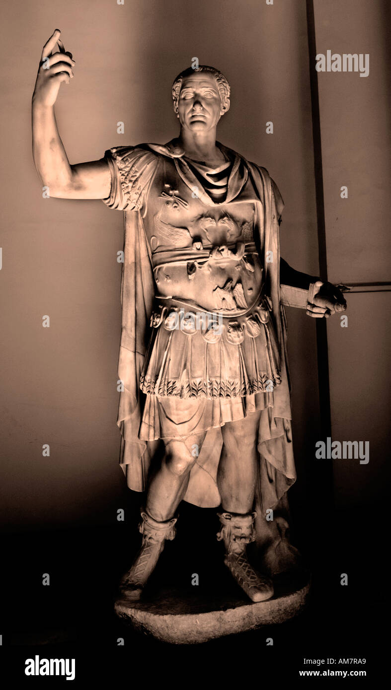 Gaius Julius Caesar 100 BC 44 v. Chr. römischer militärischer und politischer Führer und einer der einflussreichsten Männer der Weltgeschichte Stockfoto