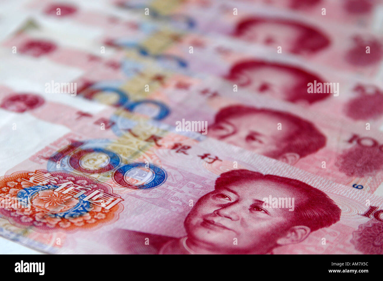 100 Renminbi Yuan chinesische Banknote Stockfoto