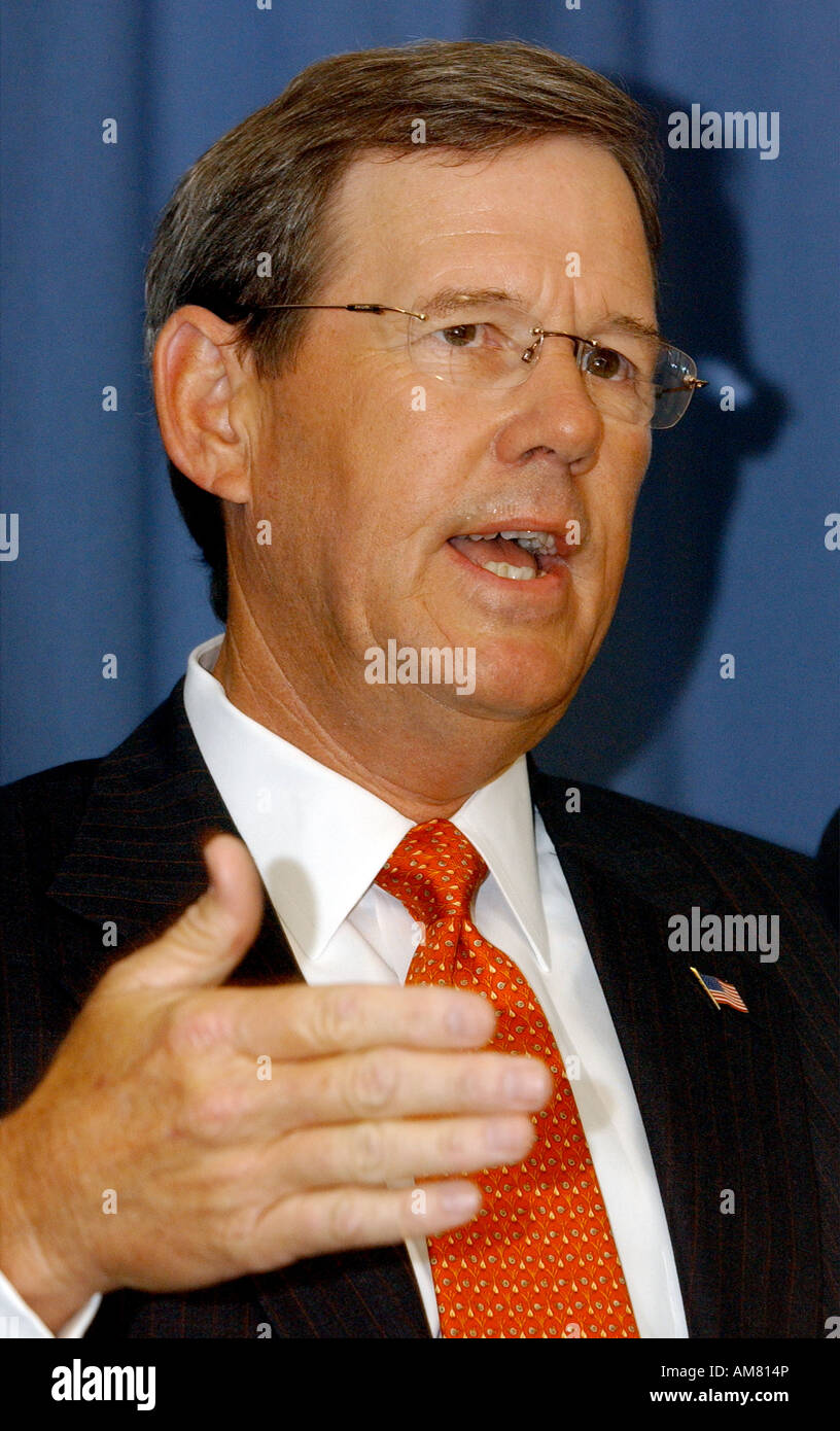 Federal Express CEO Douglas Duncan spricht im Presseclub in Washington Stockfoto