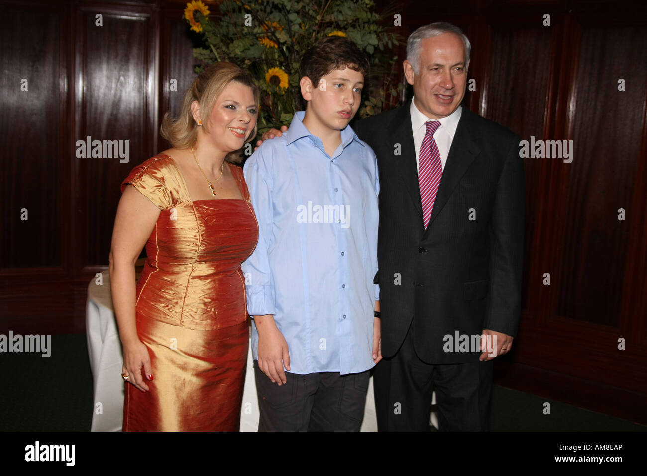Benjamin Bibi Netanyahu und Frau Sara Oktober 2007 Stockfoto