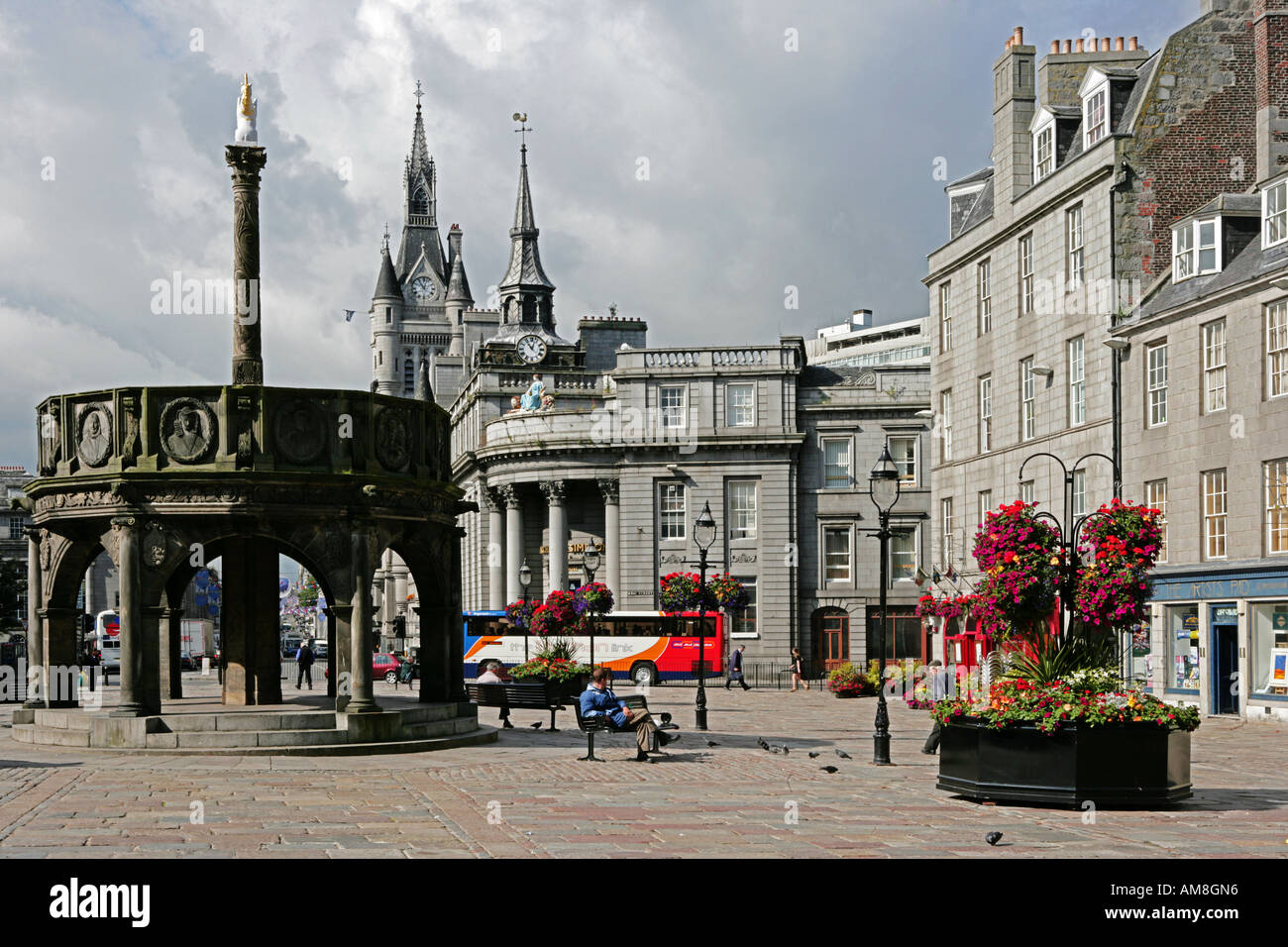 Castlegate, Stadtzentrum von Aberdeen, Schottland Stockfoto