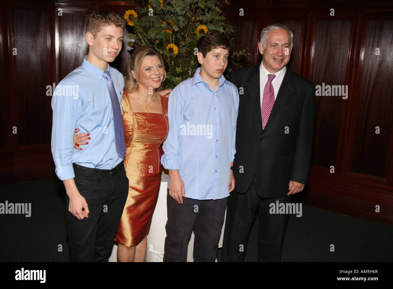 Benjamin Bibi Netanyahu und Frau Sara Oktober 2007 Stockfoto