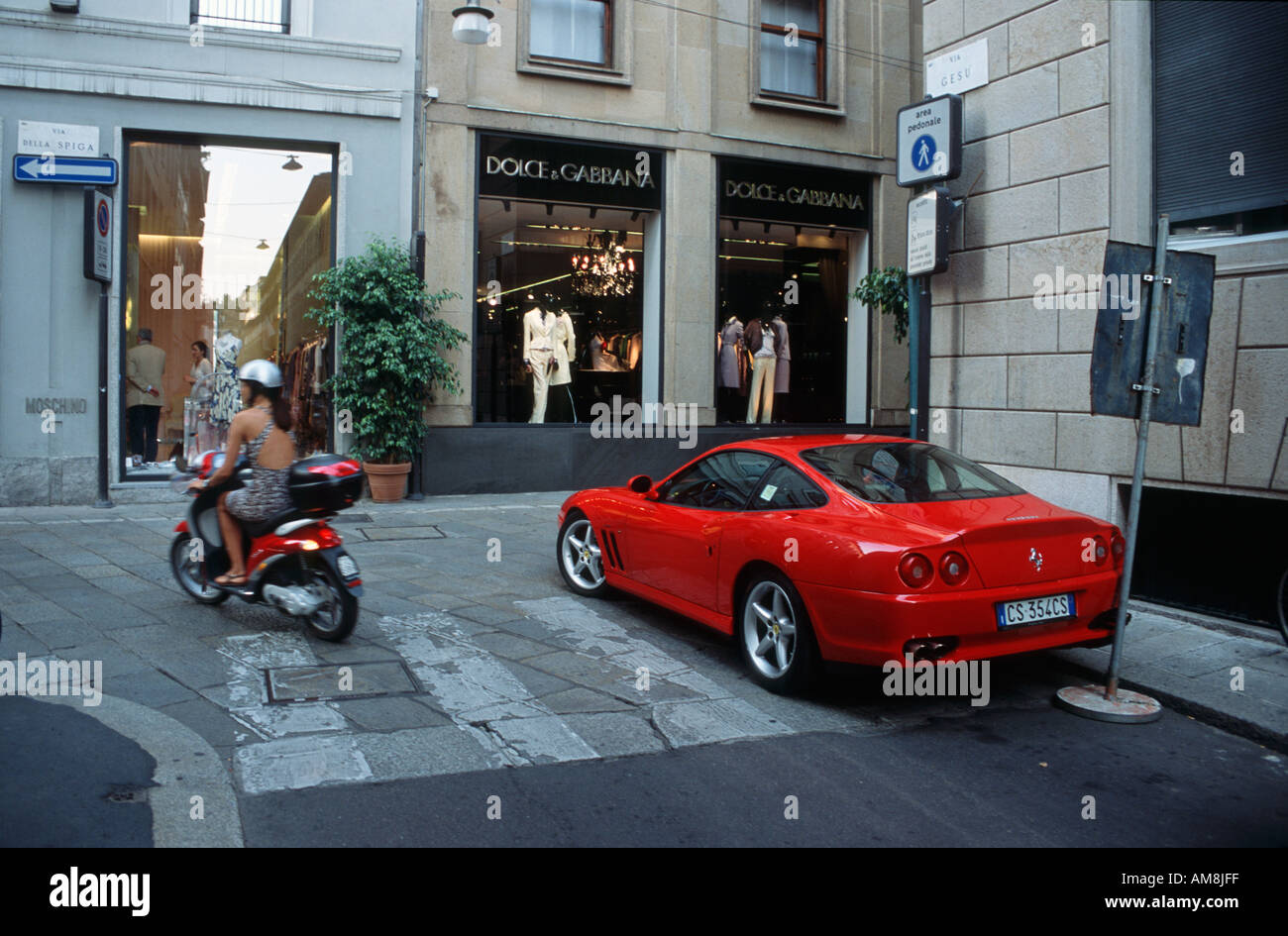 Italien Mailand Quadrilatero della Moda Via della Spiga Stockfoto