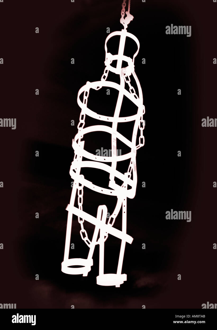 Iron Maiden mittelalterliche Folter Zurückhaltung Stockfoto