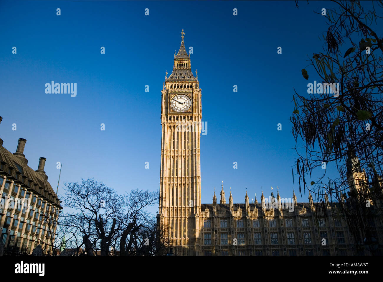 Big Ben und die Häuser des Parlaments Westminster London England Stockfoto