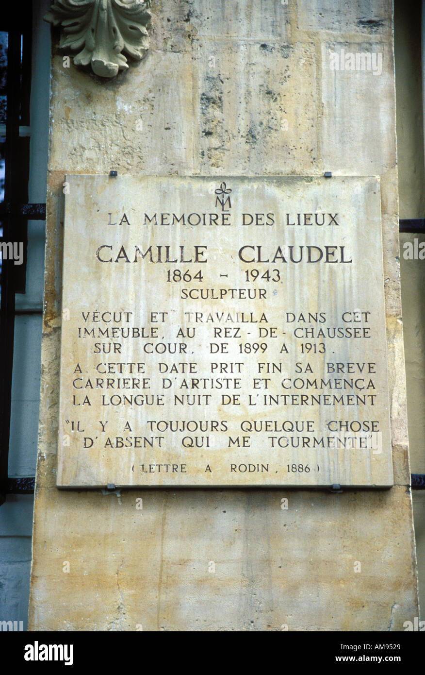 Die Heimat der Sculpteur Camille Claudel Paris Frankreich Stockfoto