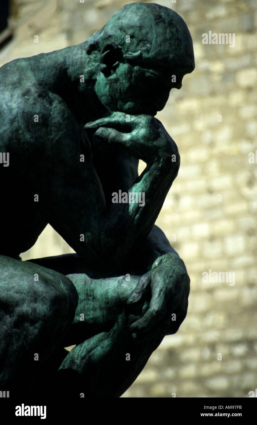 Der Denker von Auguste Rodin im Musee Rodin Paris Stockfoto