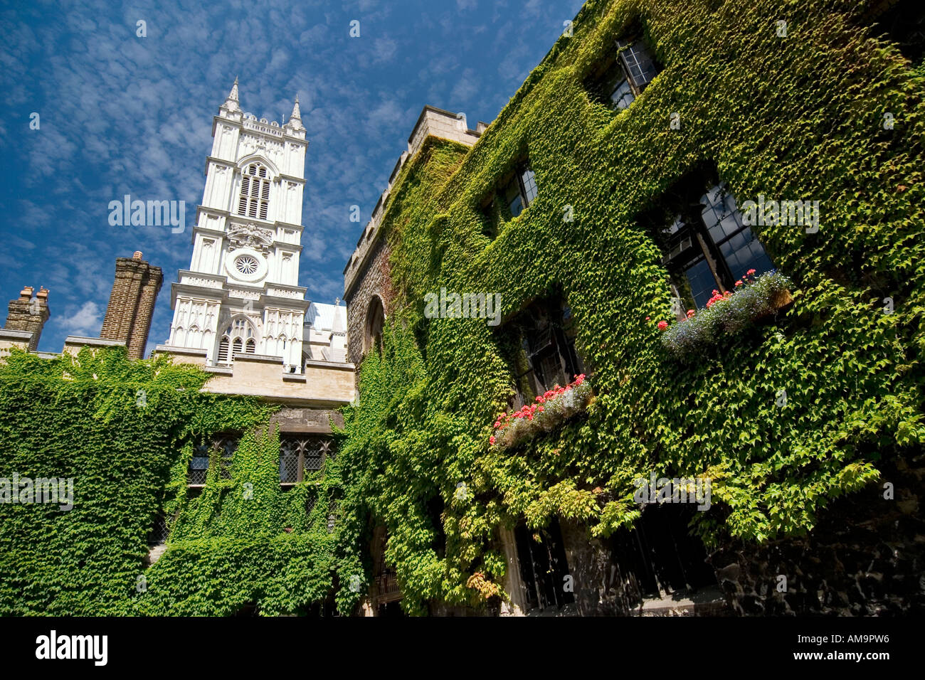 Museumseingang am Westminster Abbey in London Stockfoto