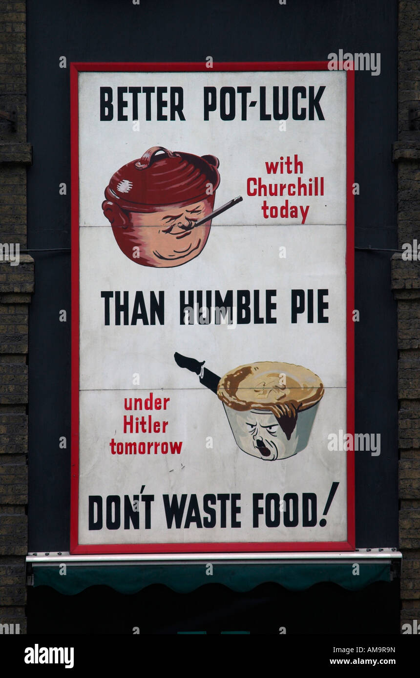 Ein zweiter Weltkrieg Plakat in London Stockfoto